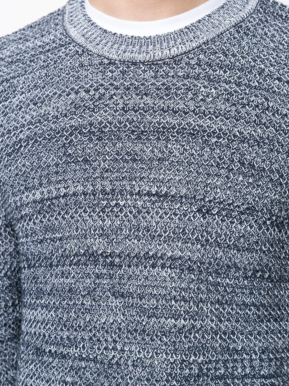Grey Melange Knitted Sweater