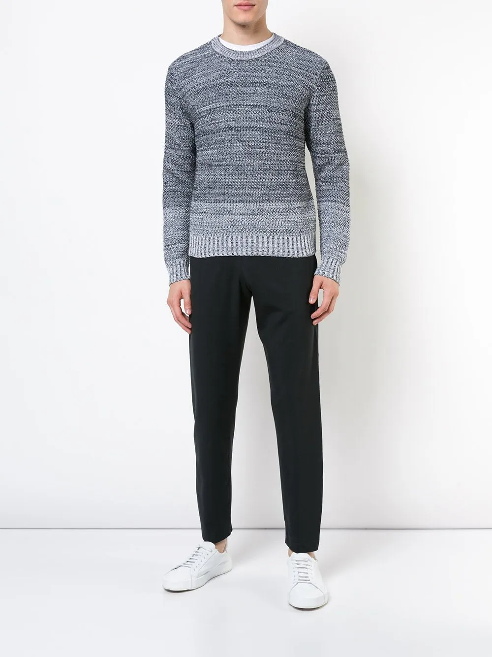 Grey Melange Knitted Sweater
