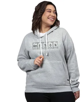 Grey "Ambition" Text Printed Sweatshirt | Light Grey