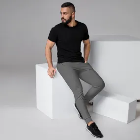 Grey Solid Color Men's Joggers, Modern Minimalist Gray Best Sweatpants-Made in EU/MX