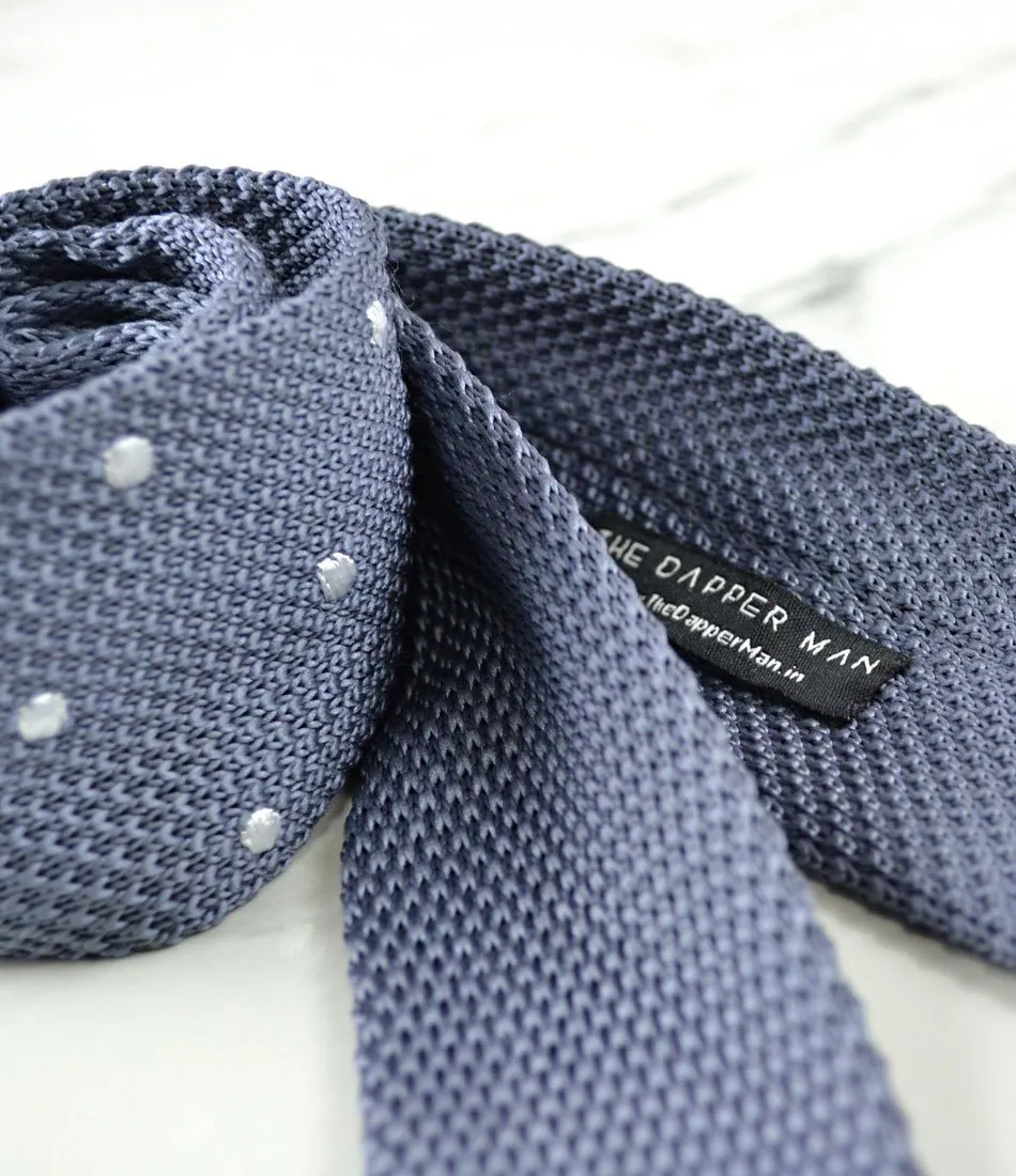 Grey with White Dots Neck Tie
