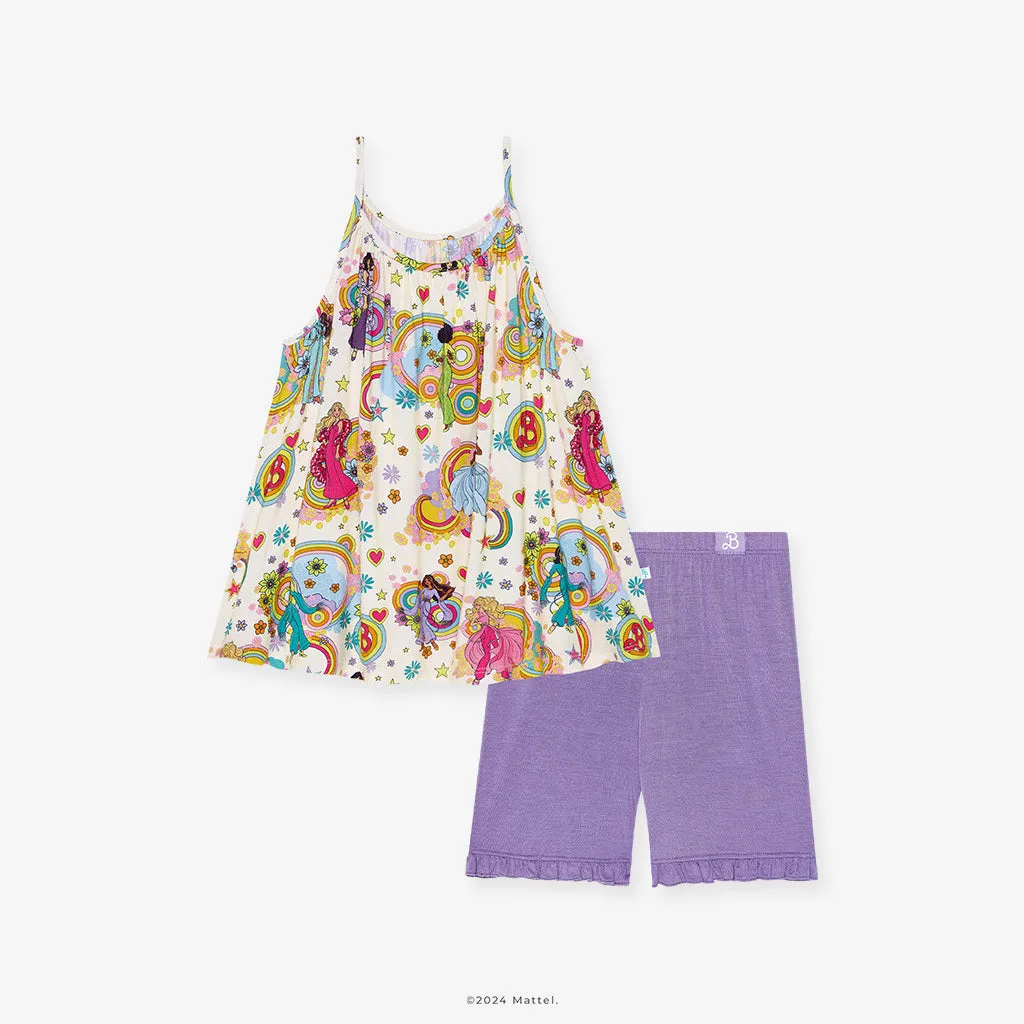 Groovy Barbie™ and Friends Sleeveless Top Ruffled Short Set