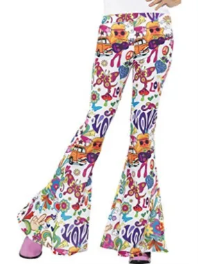 Groovy Flared Trousers, Ladies, Multi-Coloured