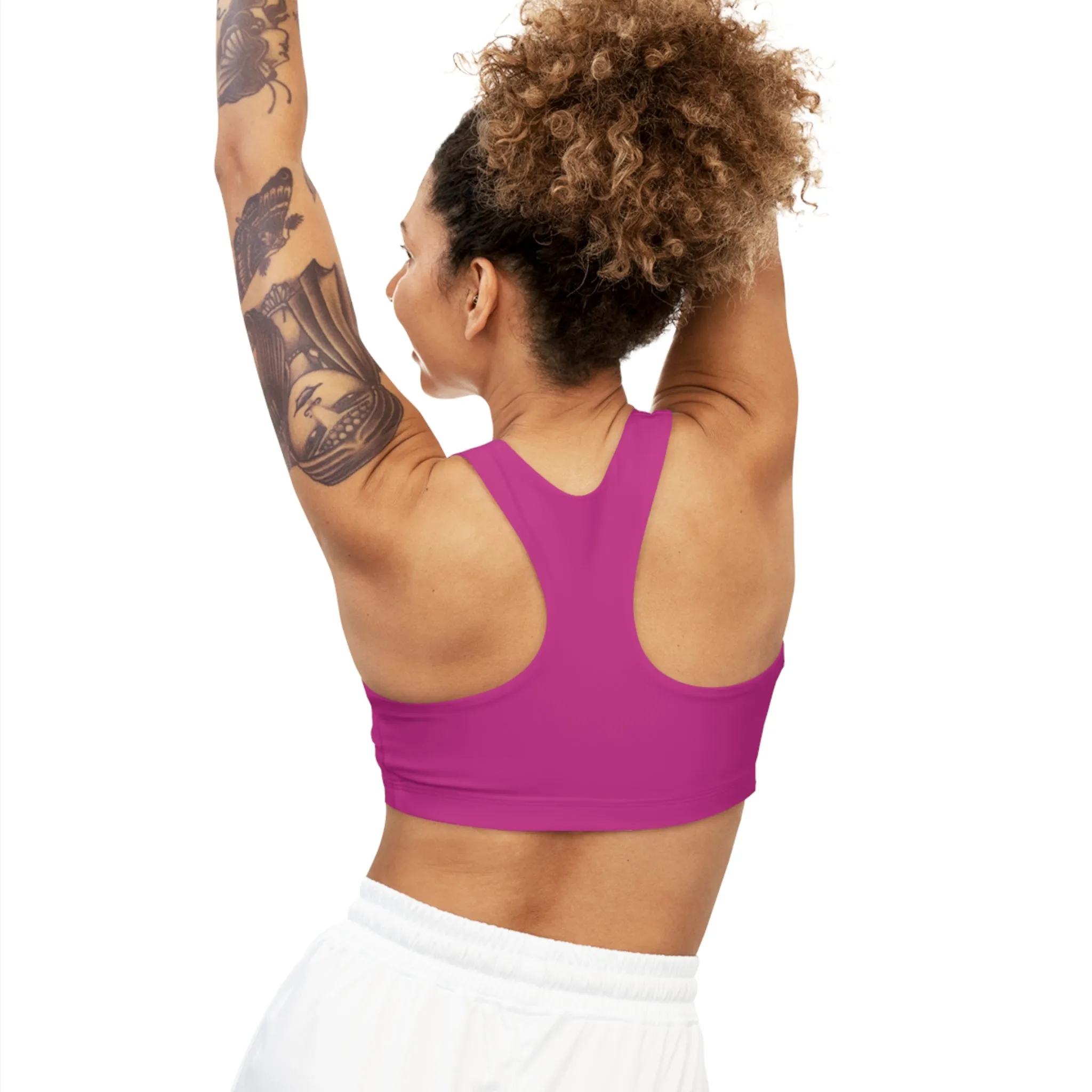 GRUMONH Seamless Sports Bra Dark Pink