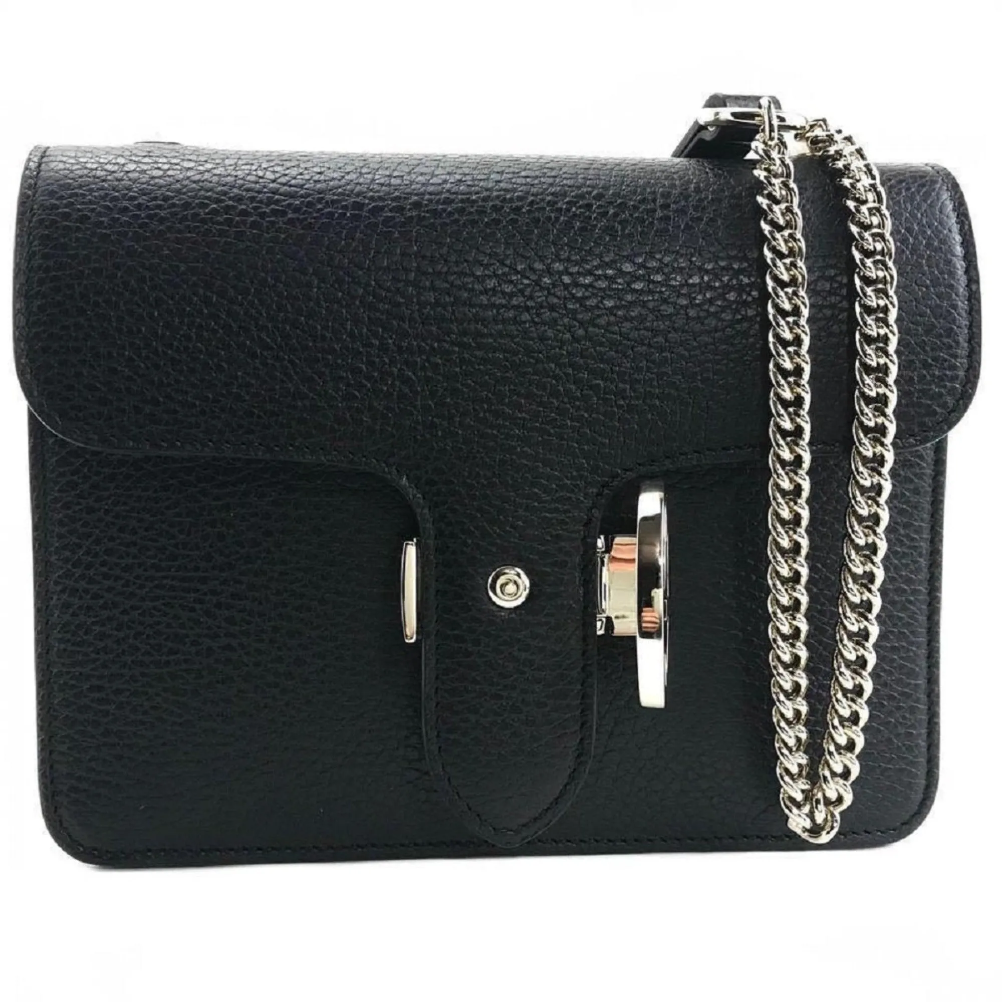 Gucci Black Icon GG Interlocking Small Crossbody Bag