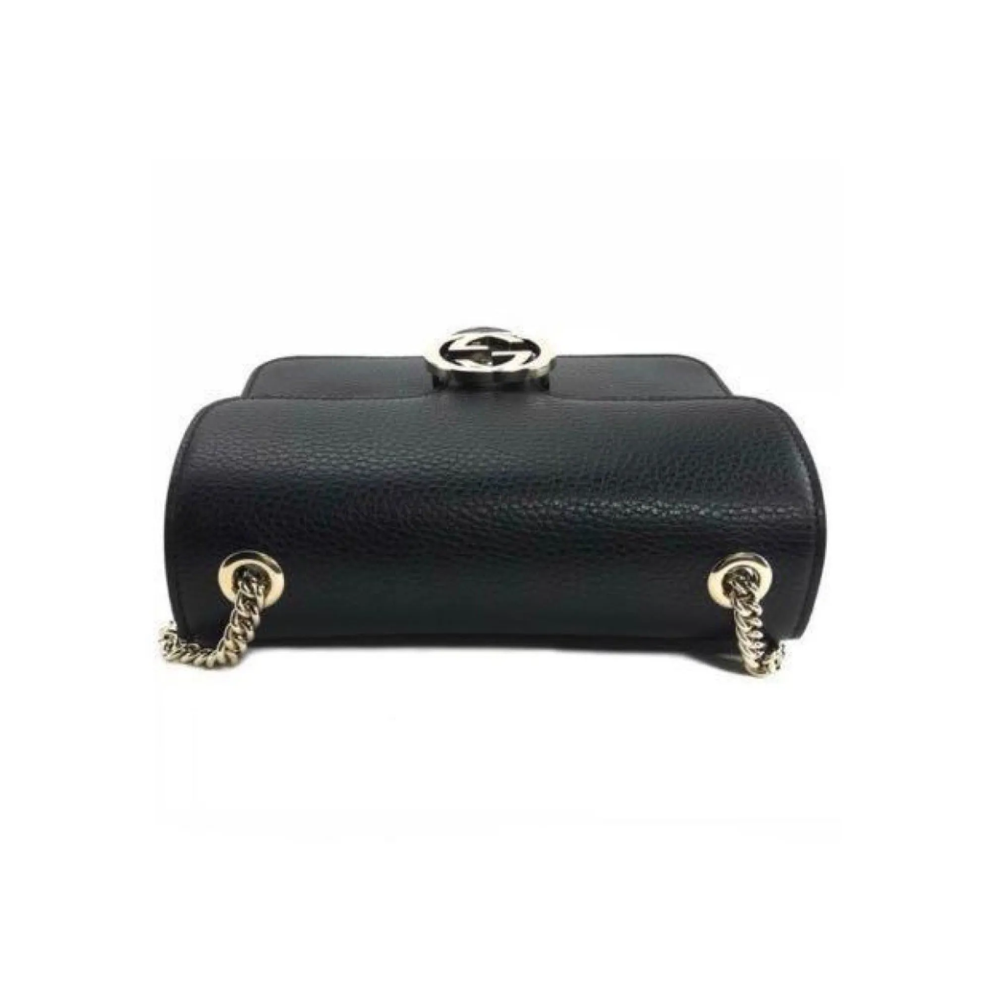 Gucci Black Icon GG Interlocking Small Crossbody Bag