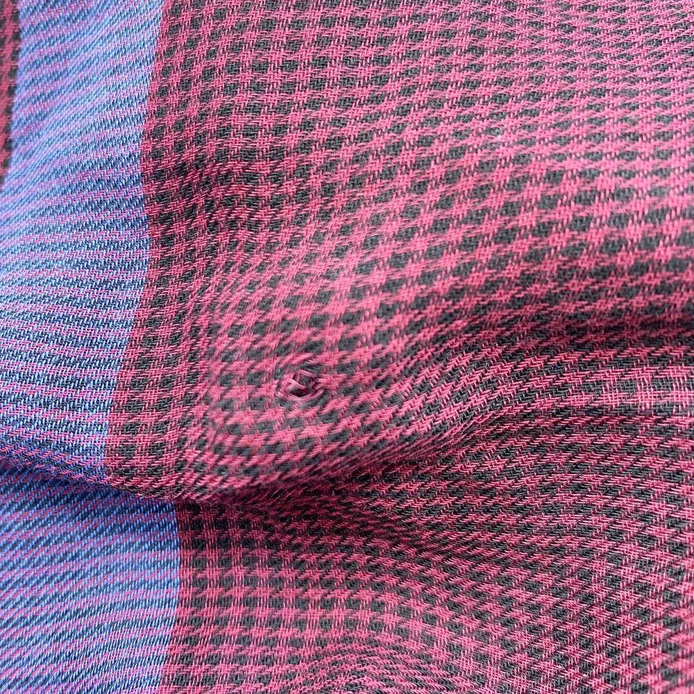 Gucci Unisex Walden Cotton Houndstooth Scarf Red Blue
