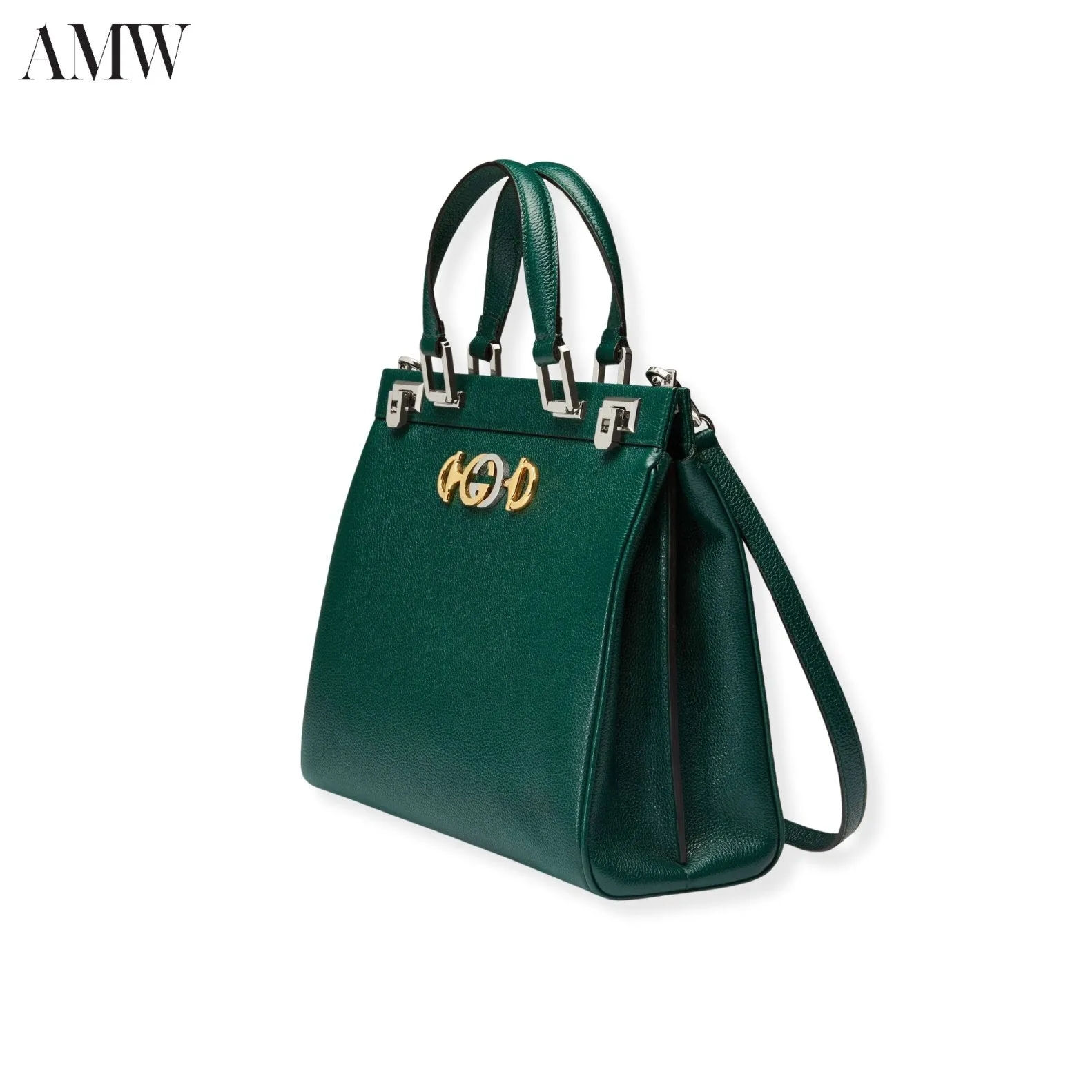 GUCCI Zumi Grainy Leather Medium Top Handle Bag
