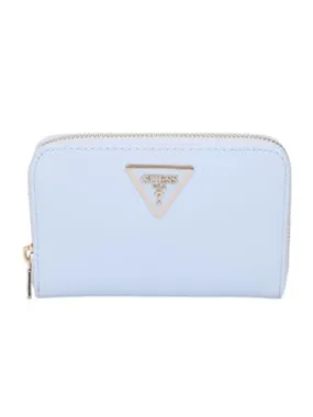 GUESS Polyester Stylish Laurel SLG Medium Zip Around (Sky Blue)