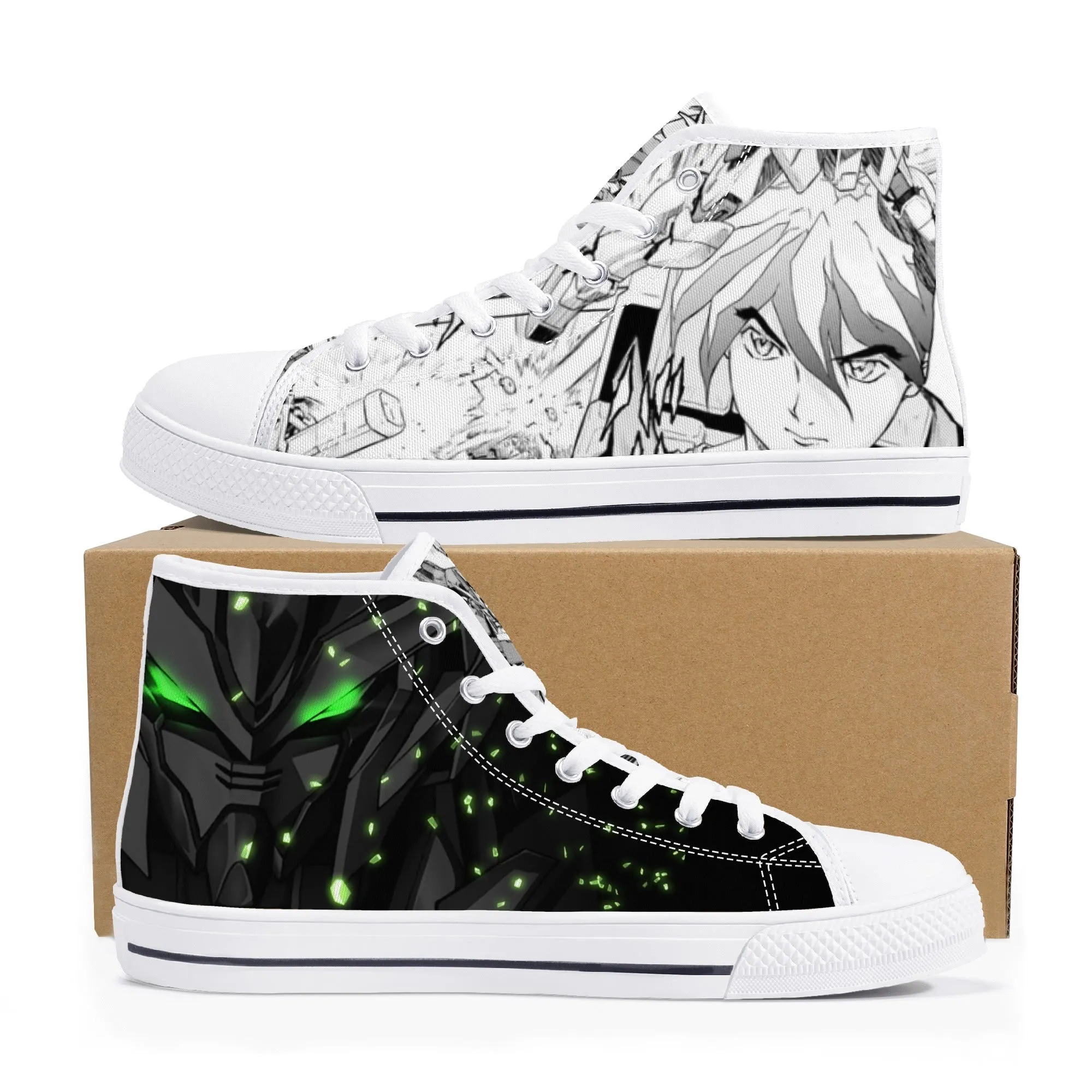 GW Anime Mens High Top Canvas Shoes