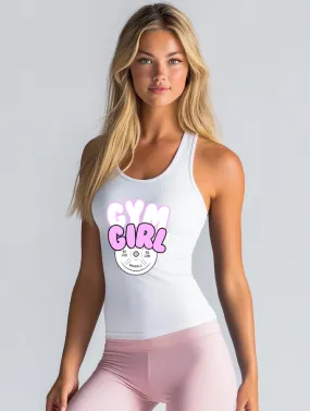 GYM GIRL RACERBACK - WHITE