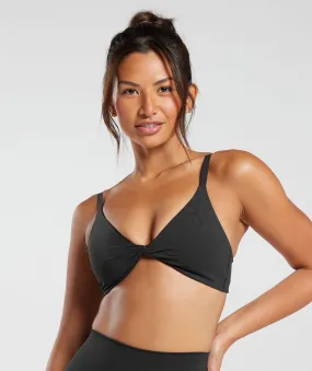 Gymshark Elevate Twist Front Bralette - Black