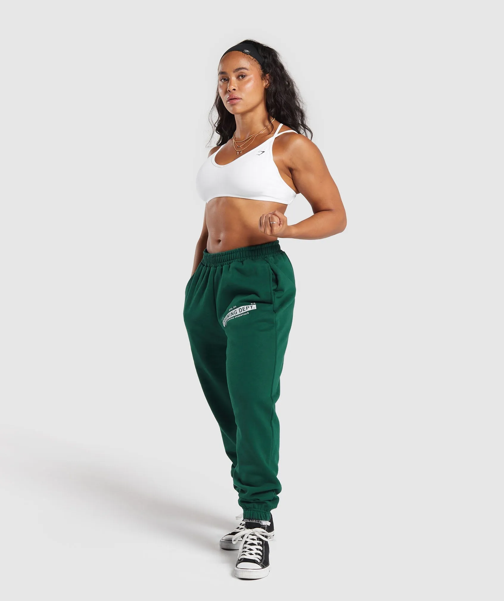 Gymshark Training Department Graphic Oversized Joggers - Conditioning Green