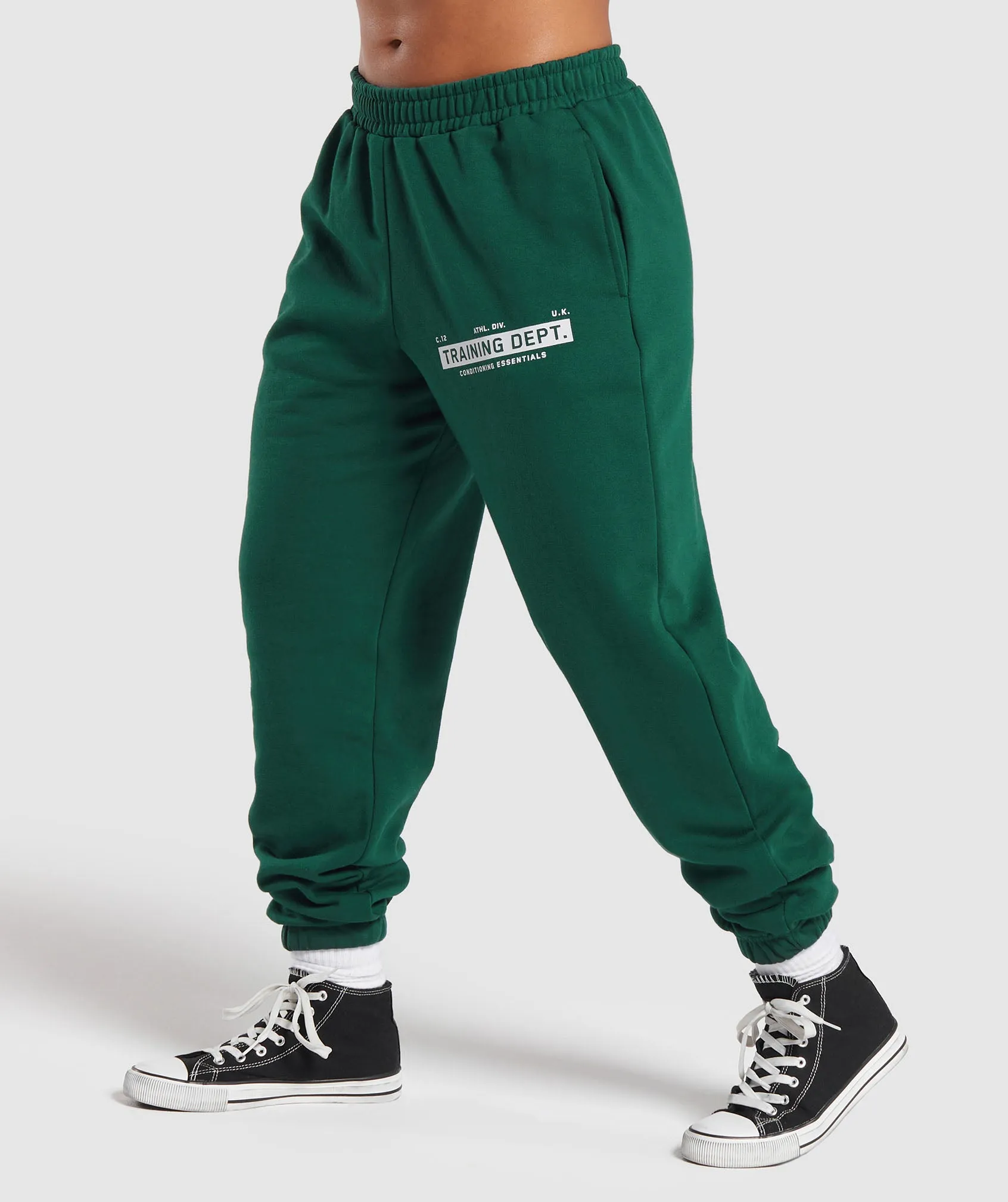 Gymshark Training Department Graphic Oversized Joggers - Conditioning Green