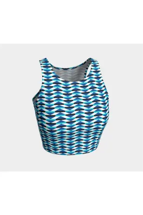 H. M. Kemp Blue/Aqua/Black Athletic Top