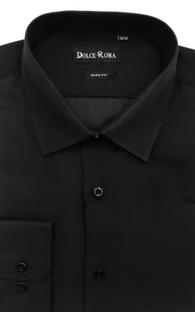 H2K COLLECTION/BSD,Z---DRESS SHIRTS-DS367-BLACK