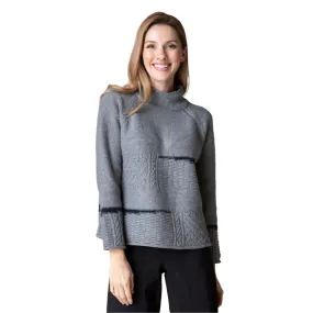 Habitat "Harvest Tweed" Mixed Cable Stitch Pullover in Iron - 89101-IRN - Size XL Only!