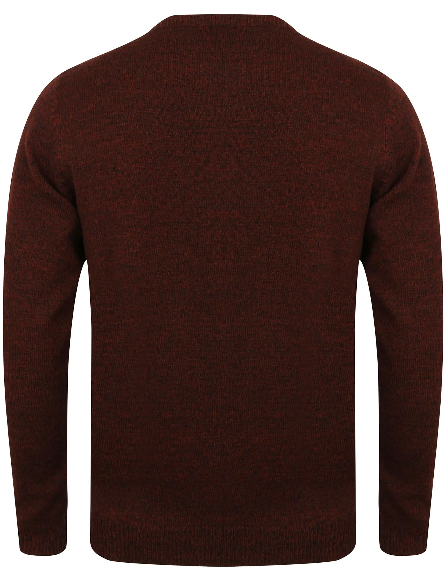 Hale Crew Neck Wool Blend Jumper In Black / Oxblood - Kensington Eastside