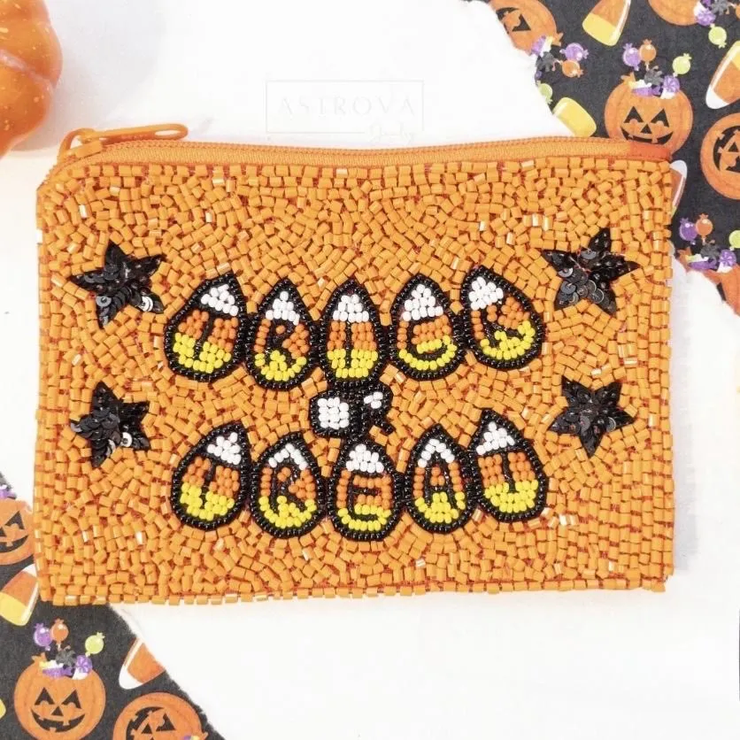 Halloween Beaded  Coin Pouches