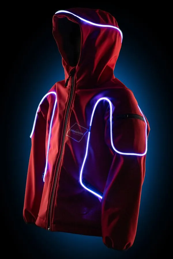 Halo LED Jacke - Softshell, red