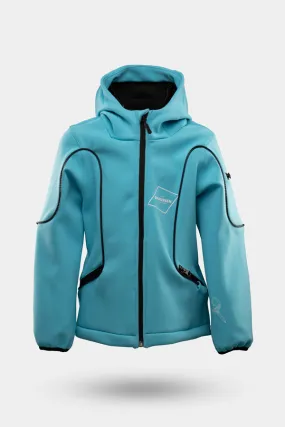 Halo LED Jacke - Softshell, turquoise