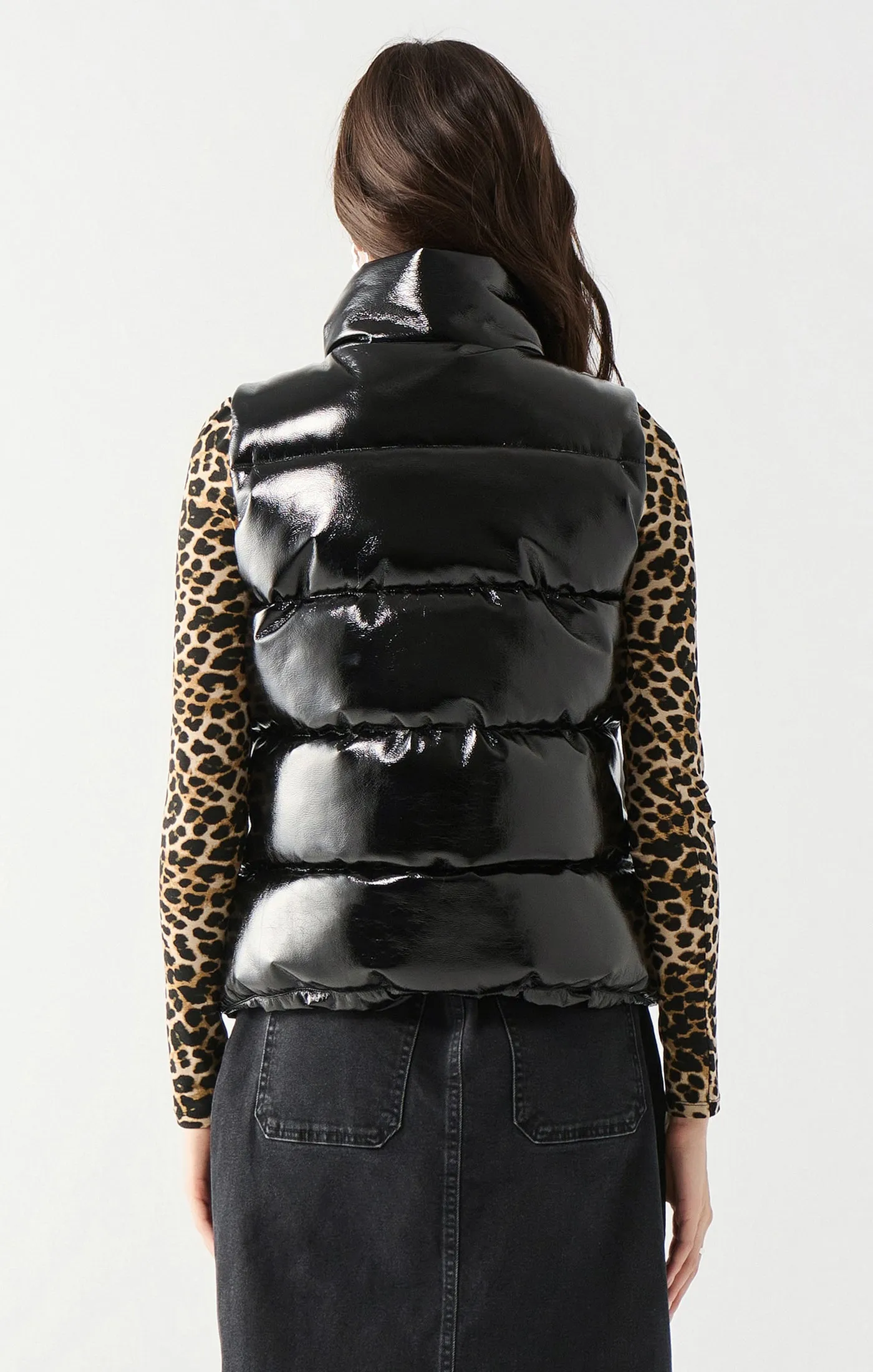 Halsey Faux Leather Vest