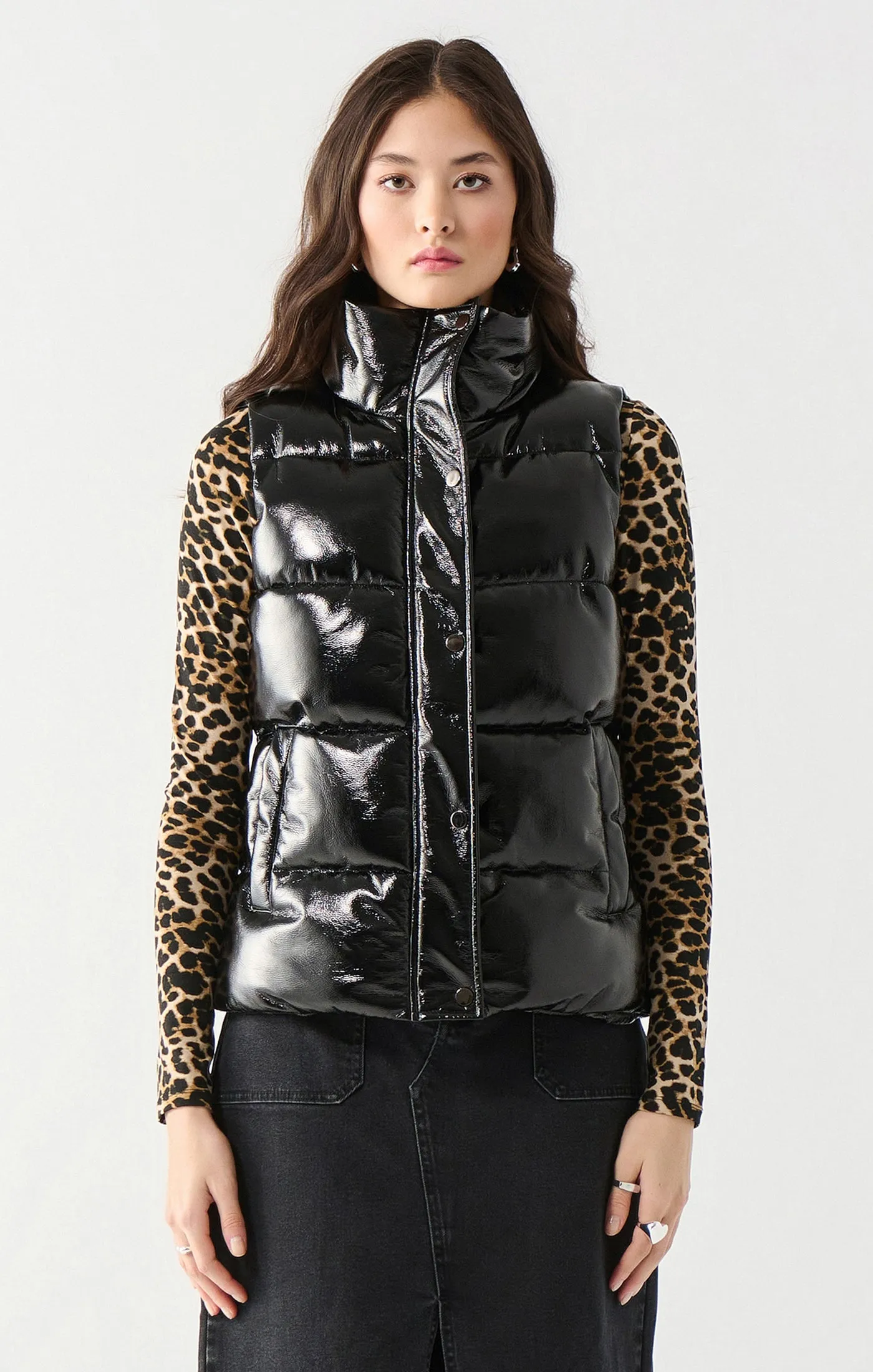 Halsey Faux Leather Vest
