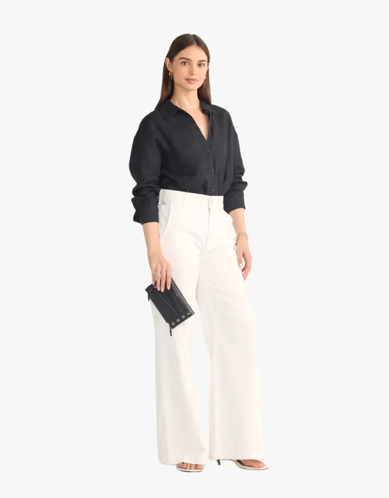 Hammitt Levy Crossbody Clutch in Evening Crocco & Gunmetal