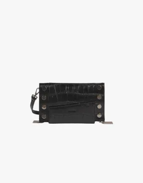 Hammitt Levy Crossbody Clutch in Evening Crocco & Gunmetal