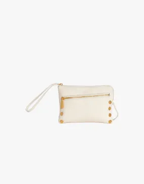 Hammitt Nash Small Crossbody Clutch in Calla Lily White & Brushed Gold