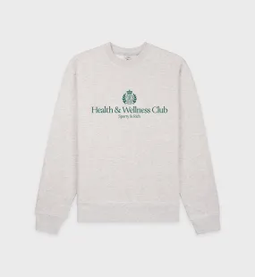 H&W Crest Crewneck - Heather Gray/Alpine