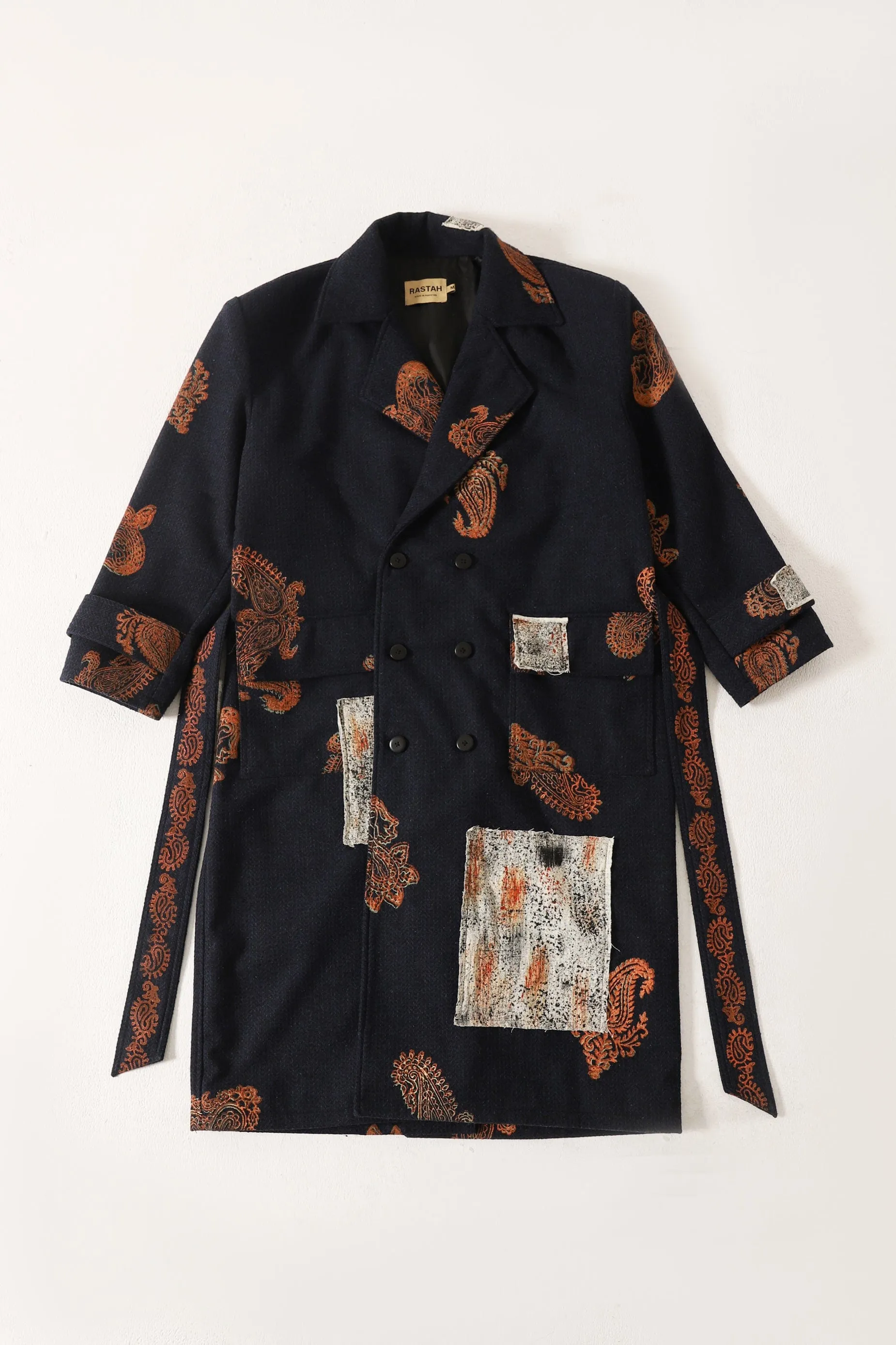 HAND BLOCK PRINT PATCHWORK LONG COAT