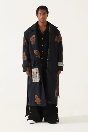 HAND BLOCK PRINT PATCHWORK LONG COAT