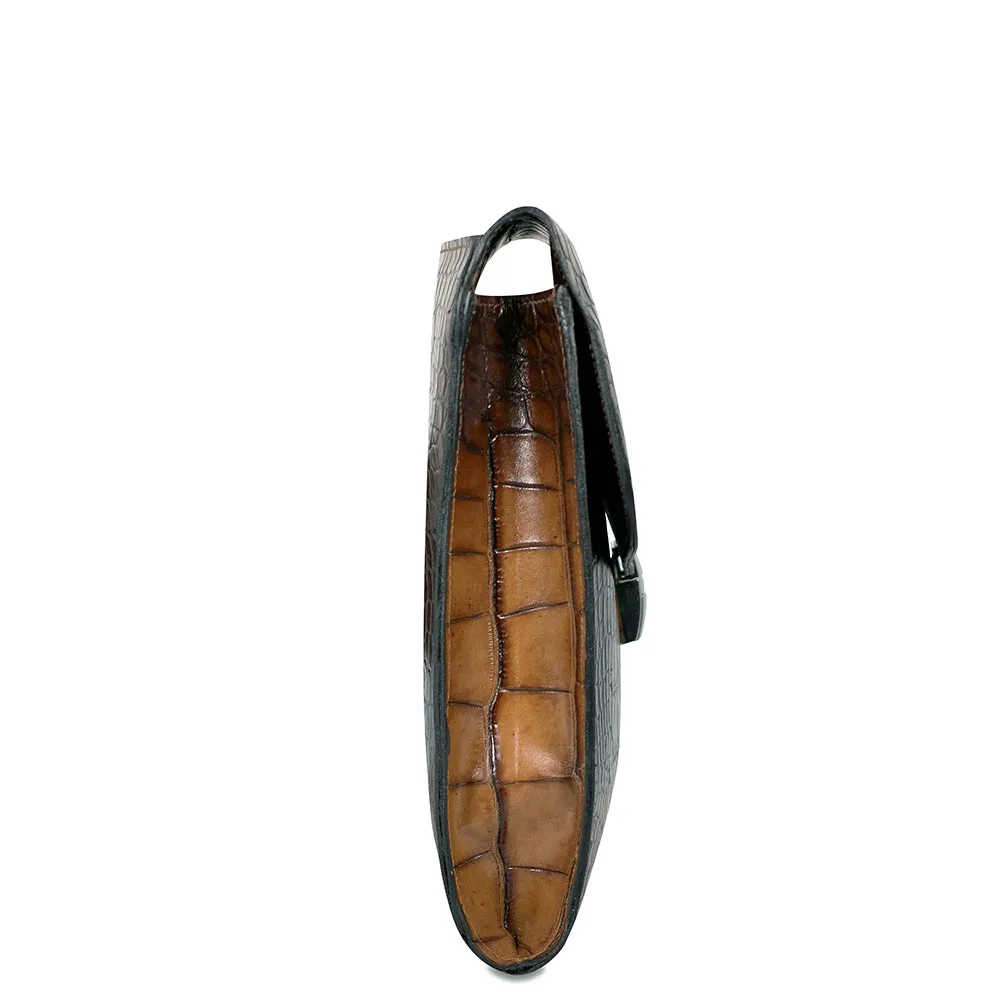 Hand Brushed Croco Leather Underarm Case #K001