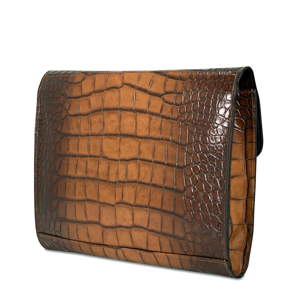 Hand Brushed Croco Leather Underarm Case #K001