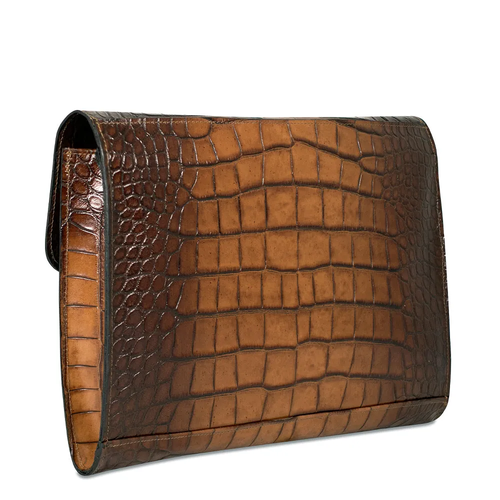Hand Brushed Croco Leather Underarm Case #K001