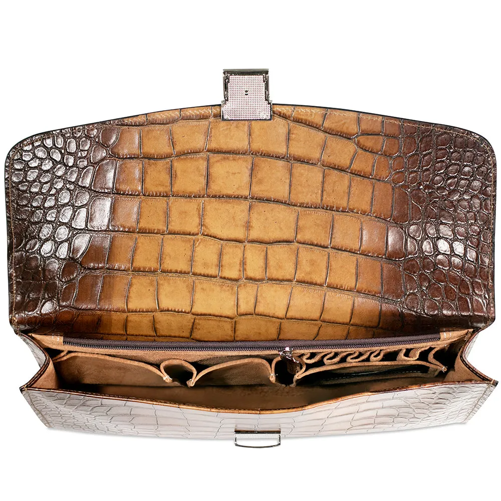 Hand Brushed Croco Leather Underarm Case #K001