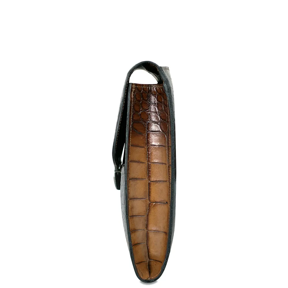 Hand Brushed Croco Leather Underarm Case #K001