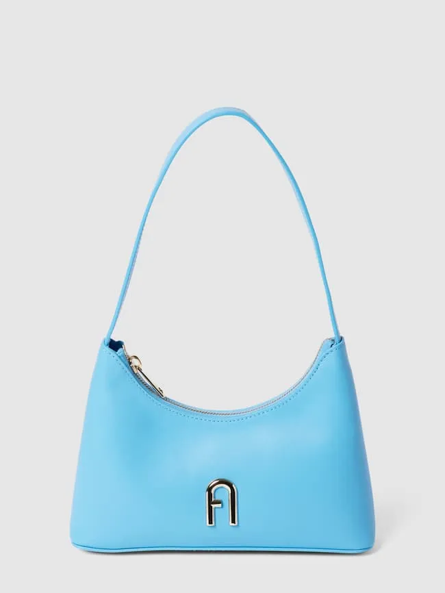 Handbag with label detail model "DIAMANTE" Furla, aqua blue