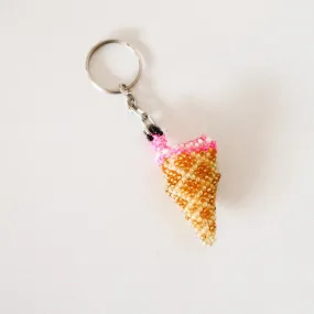 Handmade Ice Cream Beaded Keychain