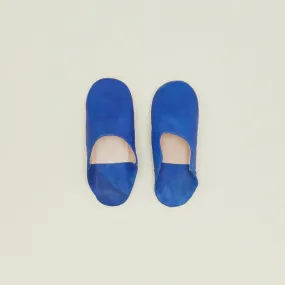 Handmade Leather Slippers - Blue