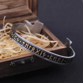 Handmade Nordic Rune Bangle Viking Bracelets