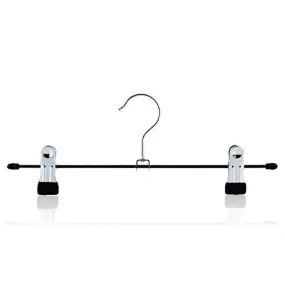 HANGERWORLD 20 Chrome 12inch Metal Pants Skirt Adjustable Clip Coat Clothes Garment Hangers