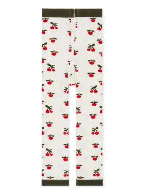 Hansel From Basel | Mini Little Cherries All Over Legging in Ivory