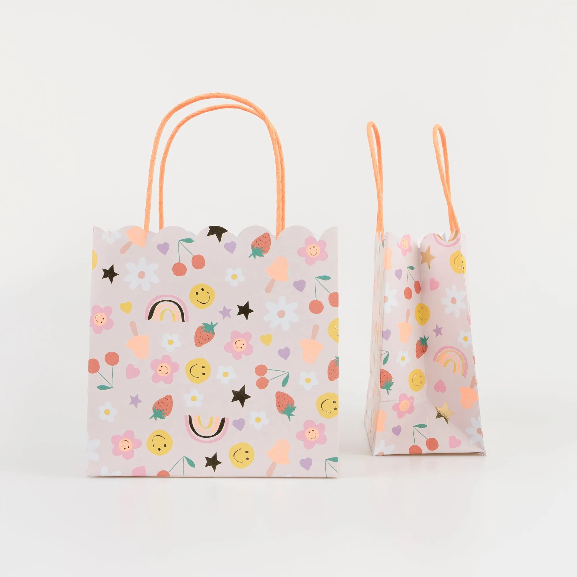 Happy Icons Party Paper Bags, 8 Count