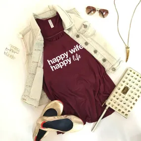 Happy Wife Happy Life Wholesale Fashion Tank Tops