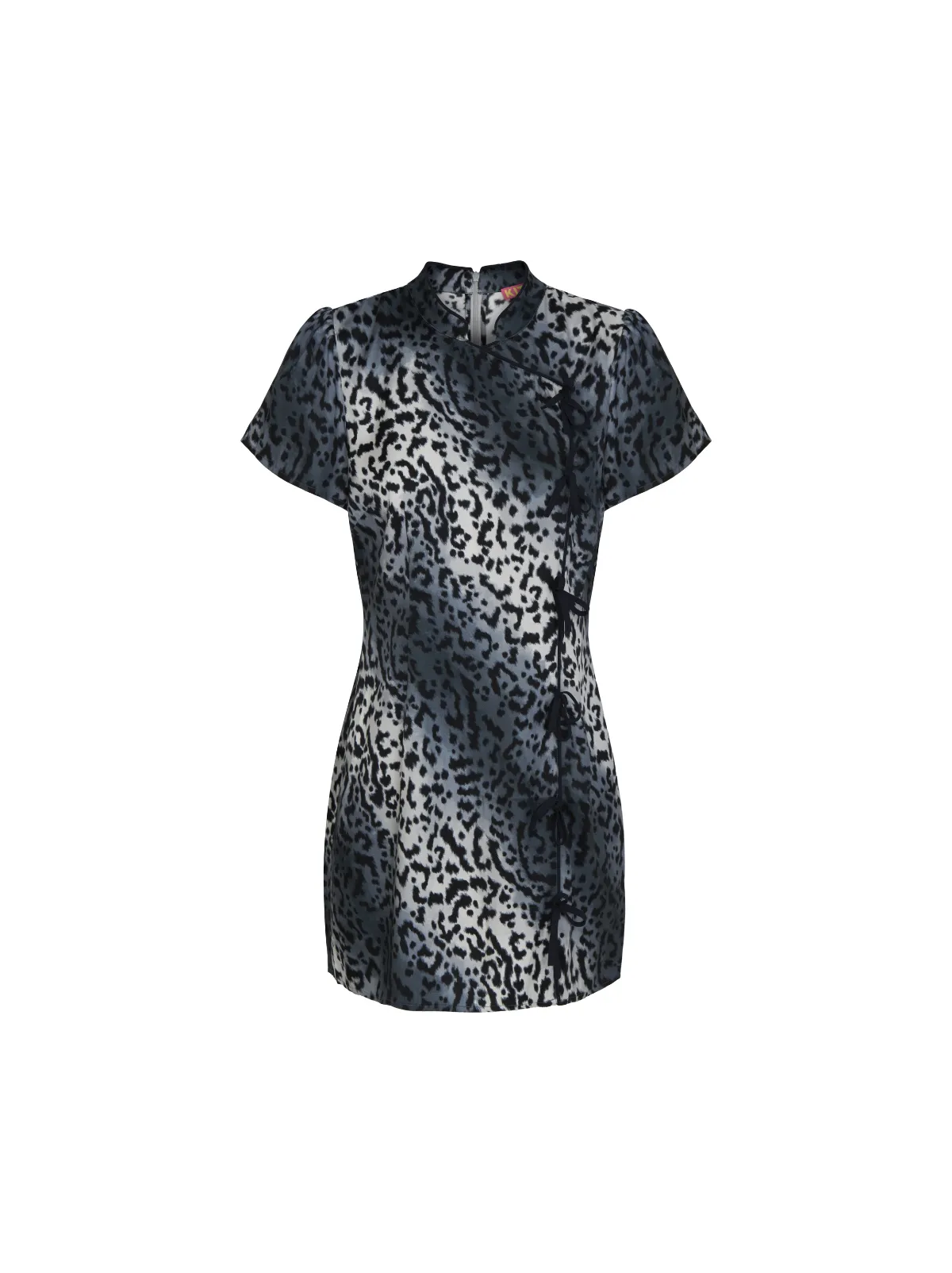 Harlow Snow Leopard Print Mini Dress
