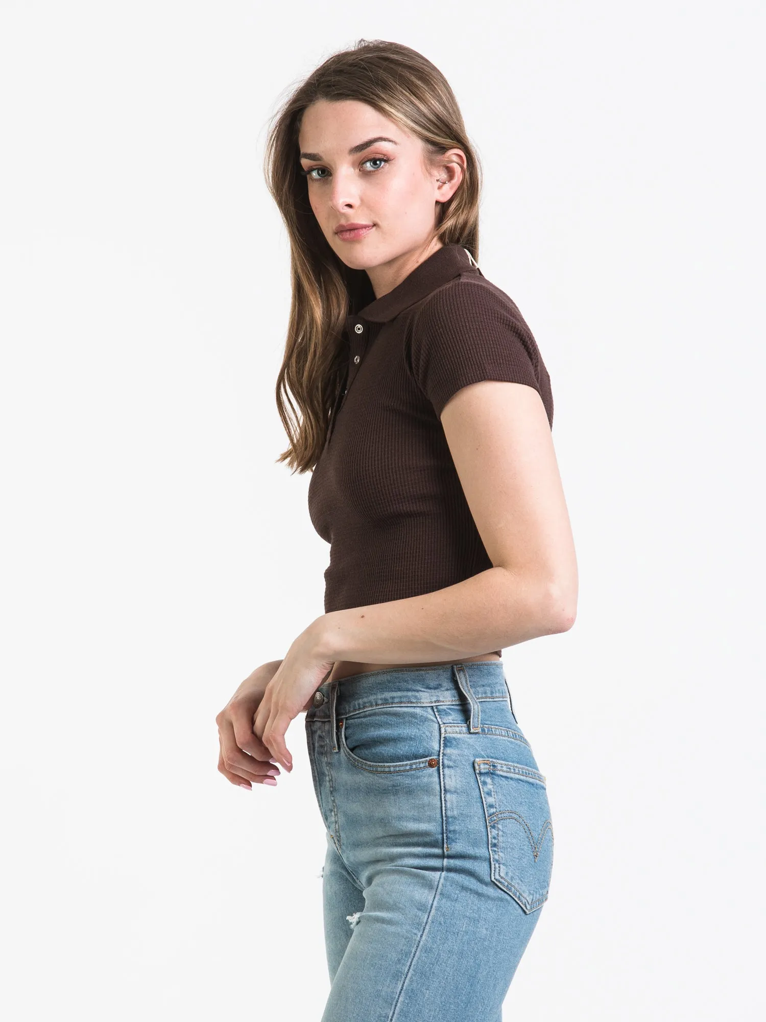 HARLOW WAFFLE SNAP HENLEY - CLEARANCE