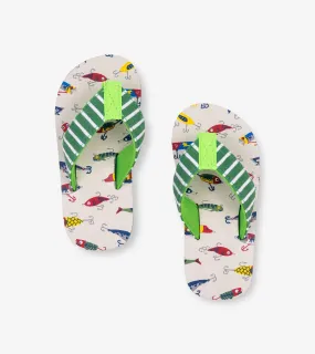 Hatley Flip Flops - Gone Fishing