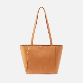Haven Tote in Polished Leather - Natural